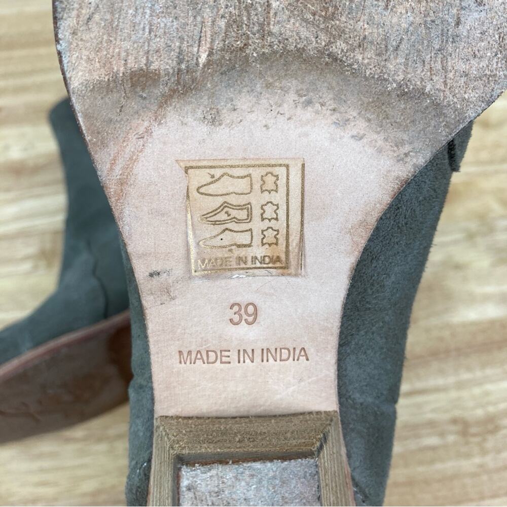 Free People Beige Gray New Frontier Chelsea Western Cowboy Boots Sz.39(US 8.5) - Picture 11 of 14